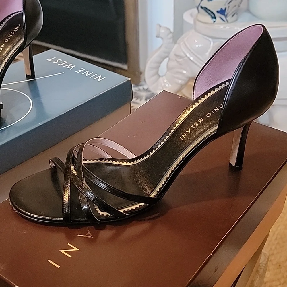 Antonio Melani Hallie Strappy Pumps in Black sz8 - Picture 2 of 8